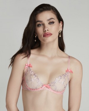 Agent Provocateur Adelie Plunge Underwired Bra レディース ブラ ピンク 日本 | G2C-9465