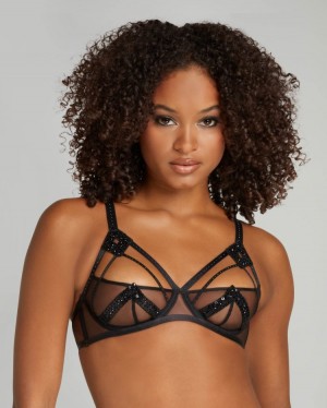 Agent Provocateur Celestia Balconette Underwired Bra レディース ブラ 黒 日本 | R5K-9003