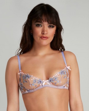 Agent Provocateur Cyrene Plunge Underwired Bra レディース ブラ Baby Blue/Pink 日本 | P3T-5104