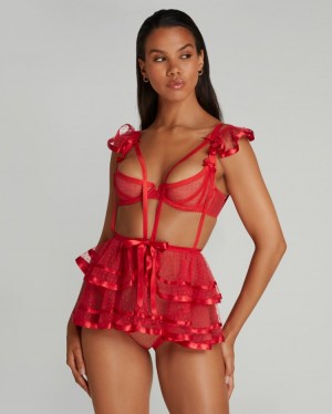 Agent Provocateur Ellora Playsuit レディース ランジェリー 赤 日本 | R4O-1220