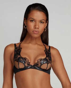 Agent Provocateur Fantasya Bra レディース ブラ Black/Petrol 日本 | T3N-5103