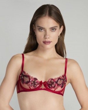 Agent Provocateur Giana Demi Cup Underwired Bra レディース ランジェリー 赤 日本 | D2X-5313