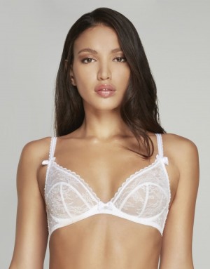 Agent Provocateur Hinda Plunge Underwired Bra レディース ブラ 白 日本 | O7O-5699