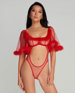 Agent Provocateur Inezza Bodysuit レディース ボディスーツ 赤 日本 | S7T-4616