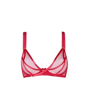 Agent Provocateur Janys Plunge Non パッド入り Bra レディース ブラ Red/Red 日本 | D5V-9896