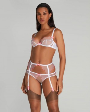 Agent Provocateur Lorna Suspender レディース ランジェリー white/pink 日本 | I7G-7616