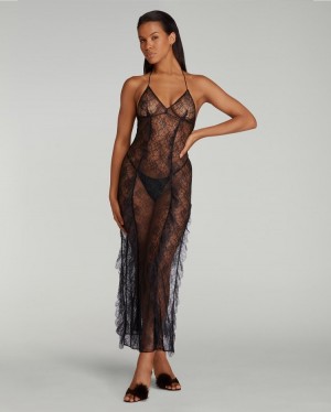 Agent Provocateur Pomona Nightdress レディース ガウン 黒 日本 | E4I-1215