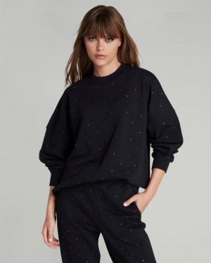 Agent Provocateur Rayley Stud Sweatshirt レディース ウェア 黒 日本 | L2P-0313