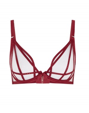 Agent Provocateur Rubi Plunge Underwired Bra レディース ブラ 赤 日本 | T1M-7537