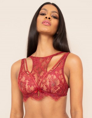 Agent Provocateur Talia High Neck Underwired Bra レディース ブラ 赤 日本 | C4H-2363