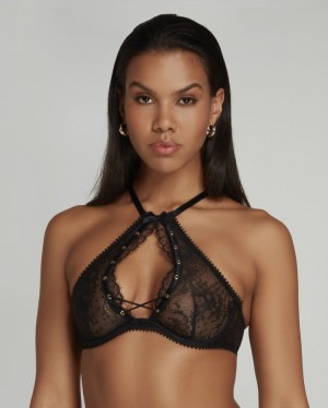 Agent Provocateur Vallentina High Neck Underwired Bra レディース ブラ 黒 日本 | V3U-8904