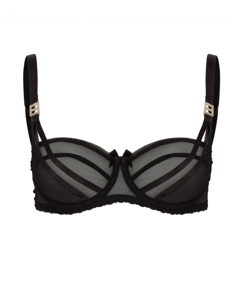 Agent Provocateur Aiden Plunge Underwired Bra レディース ブラ 黒 日本 | K8L-4318