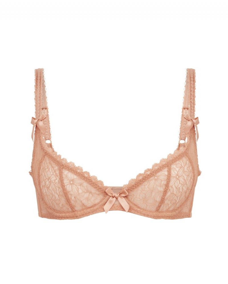 Agent Provocateur Aliza Demi Cup Plunge Underwired Bra レディース ブラ Praline 日本 | Q7K-3000