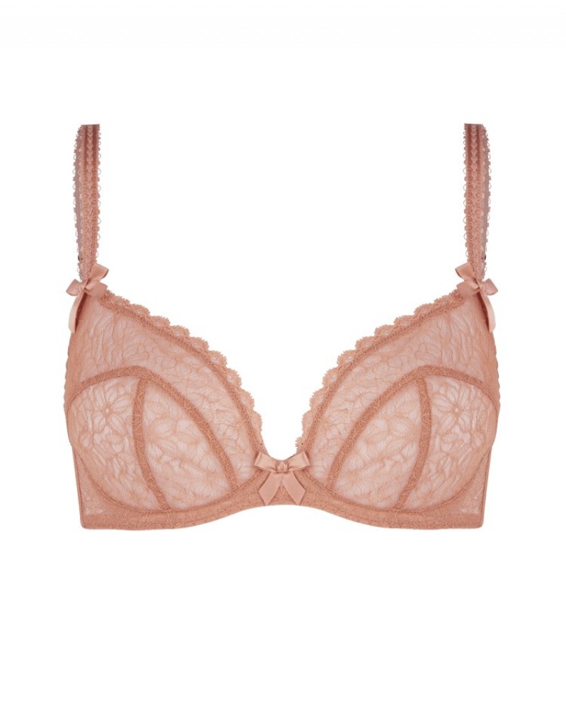 Agent Provocateur Aliza Demi Cup Plunge Underwired Bra レディース ブラ Praline 日本 | Q7K-3000