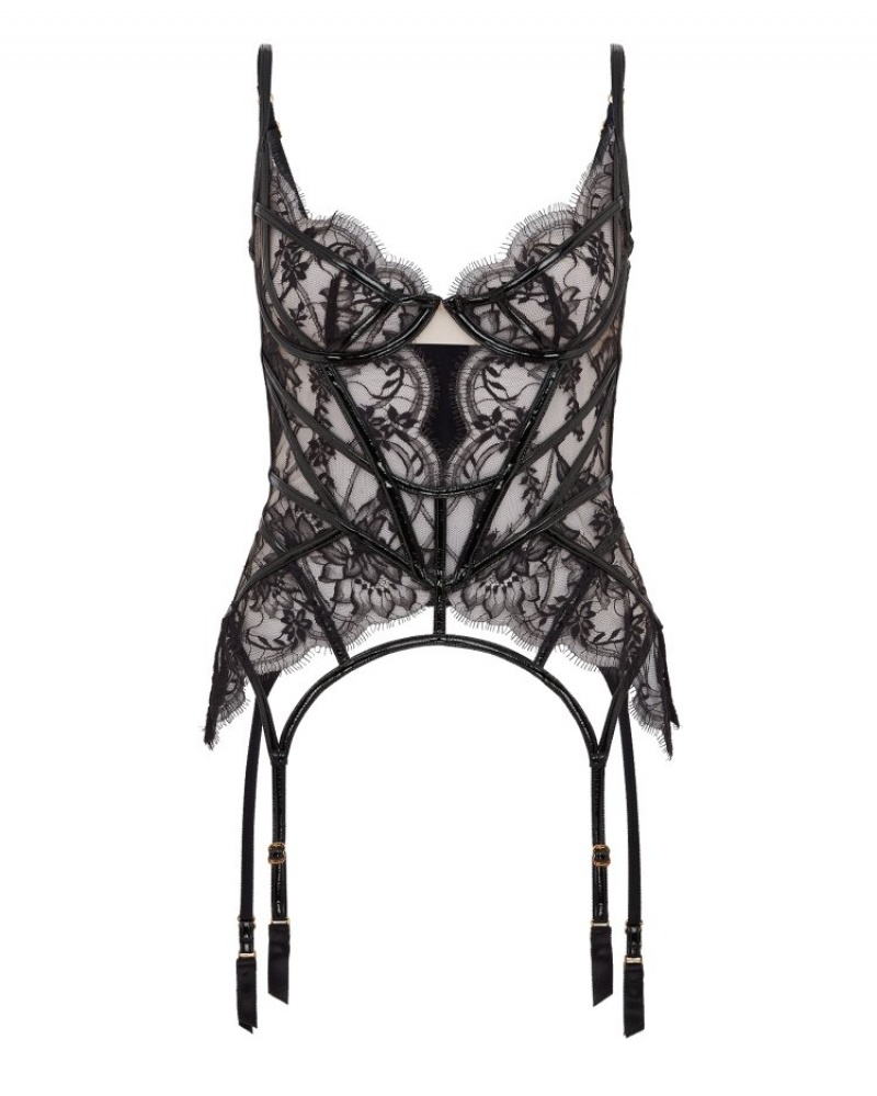 Agent Provocateur Alyss Basque レディース ボディスーツ 黒 日本 | I7Y-7658