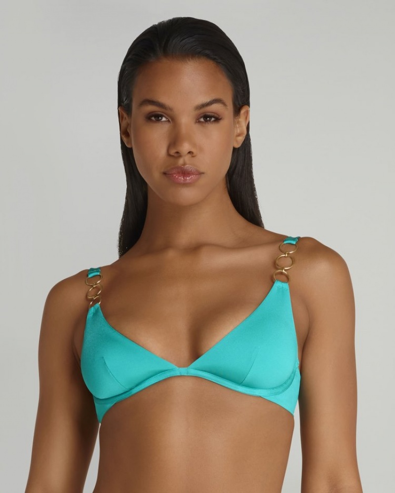 Agent Provocateur Anastacia ビキニ Top レディース 水着 Teal 日本 | D8Q-4449