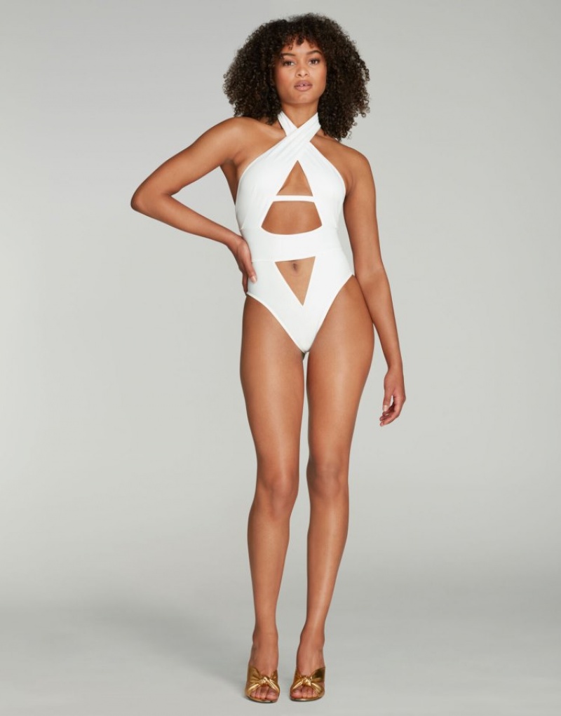 Agent Provocateur Anja Swimsuit レディース 水着 白 日本 | R4Q-5412