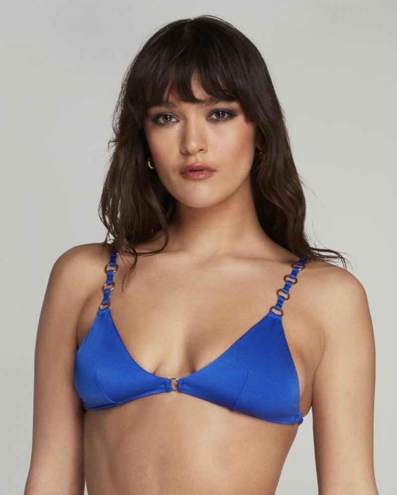 Agent Provocateur Ashia Tie Side ビキニ Top レディース ビキニトップ Cobalt 日本 | L4D-9217