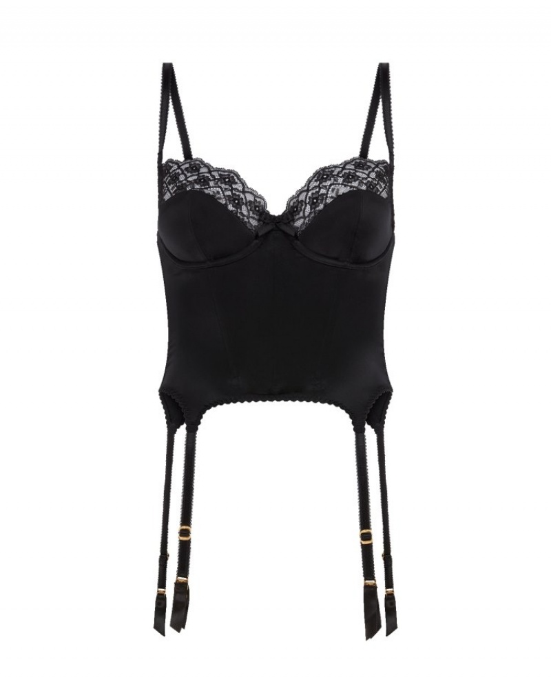 Agent Provocateur Ayla パッド入り Corset Underwired Bra レディース ブラ 黒 日本 | D1X-5455