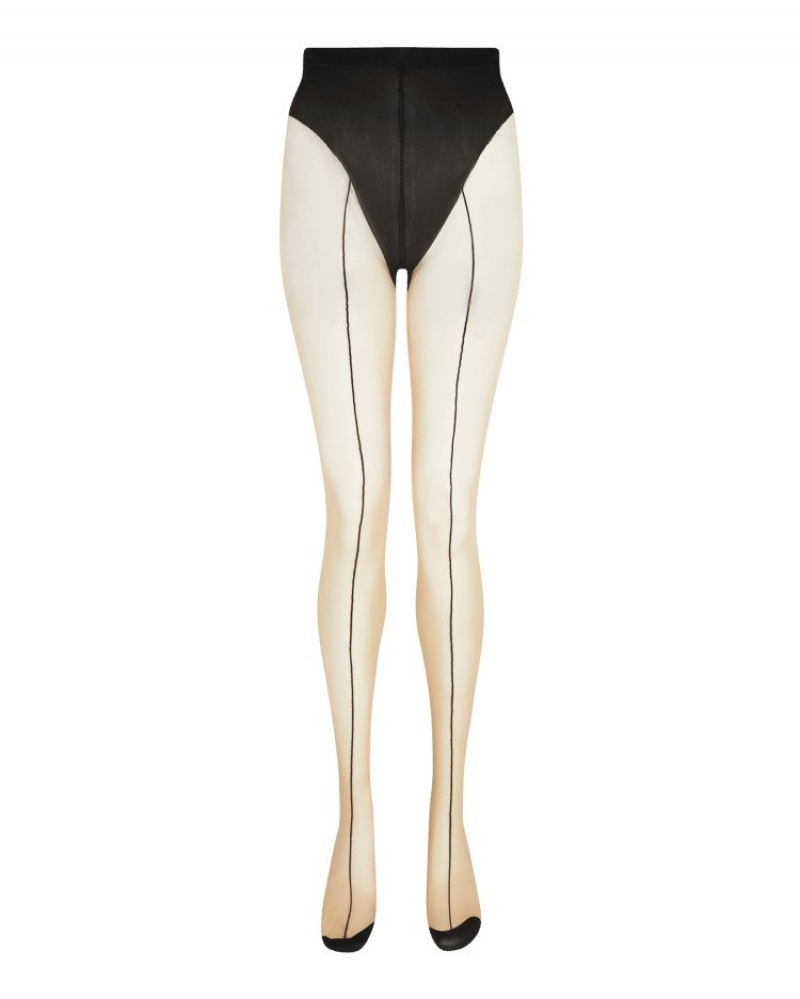 Agent Provocateur Beryl Tights レディース ストッキングとホールドアップ Champagne 日本 | L8N-0489