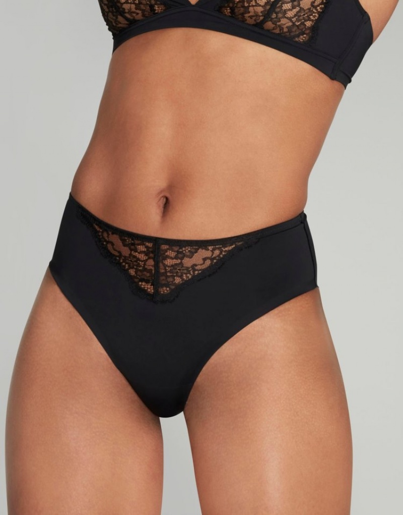 Agent Provocateur Brigette High Waisted Brief レディース ブリーフ 黒 日本 | U0G-7030