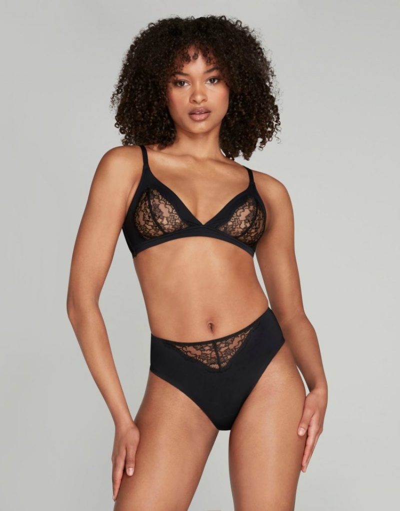 Agent Provocateur Brigette Soft Cup High Apex Bra レディース ブラ 黒 日本 | L7S-9646