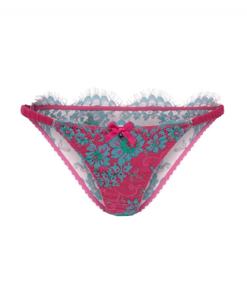 Agent Provocateur Carline Full Brief レディース ブリーフ Green/Fuchsia 日本 | L7J-3305