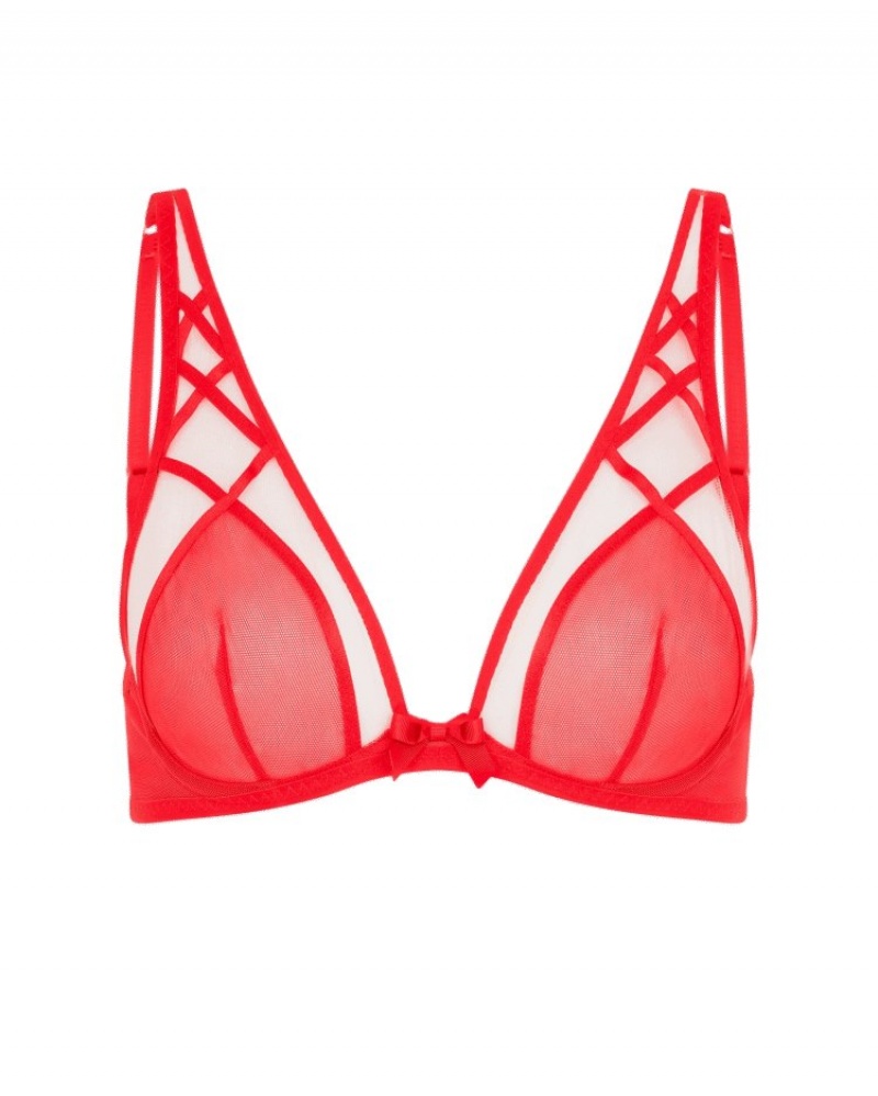 Agent Provocateur Cherise High Apex Underwired Bra レディース ブラ Red/Sand 日本 | Z0Y-1258