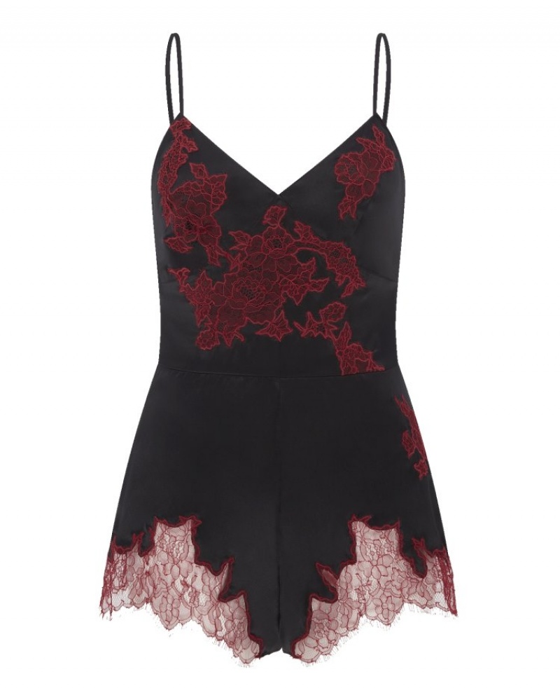 Agent Provocateur Christi Teddy レディース パジャマ 黒 日本 | P7K-7495