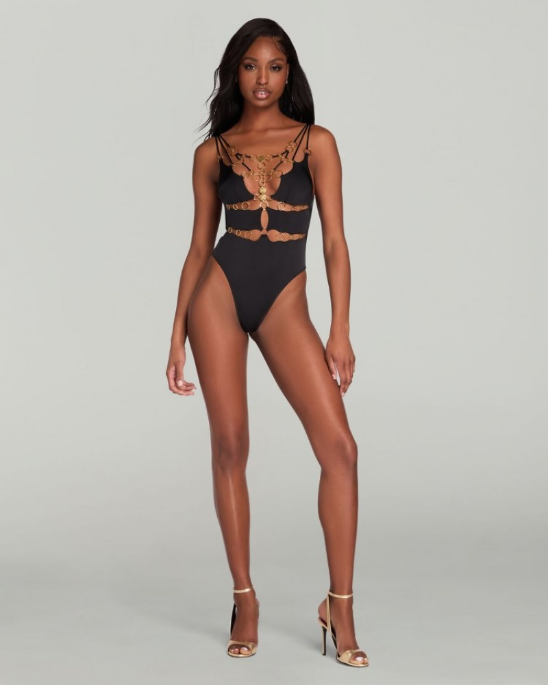 Agent Provocateur Davine Swimsuit レディース 水着 黒 日本 | G9K-7010