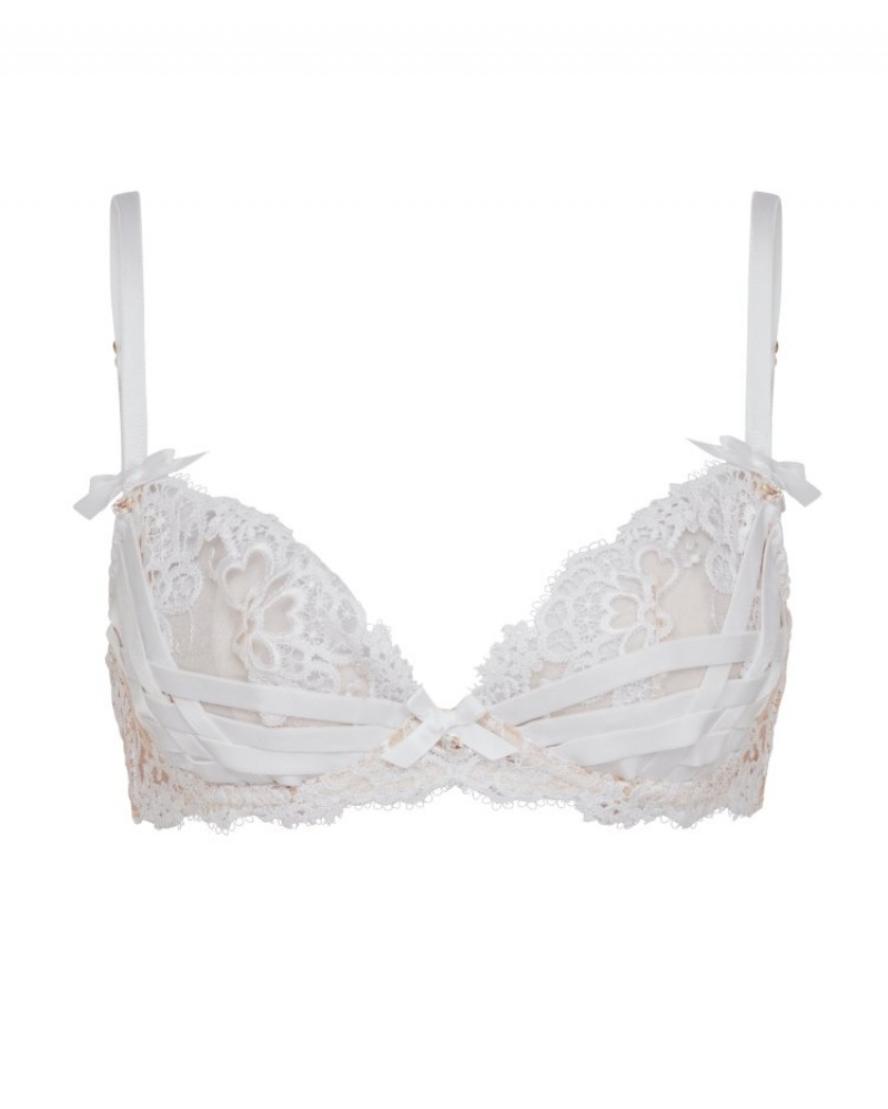 Agent Provocateur Dioni Plunge Underwired Bra レディース ブラ 白 日本 | J8K-8493