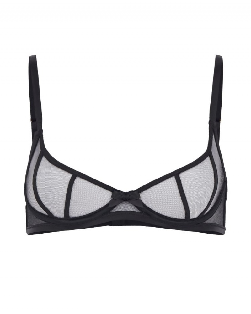 Agent Provocateur Ellise Demi Cup Underwired Bra レディース ブラ 黒 日本 | E4J-3809