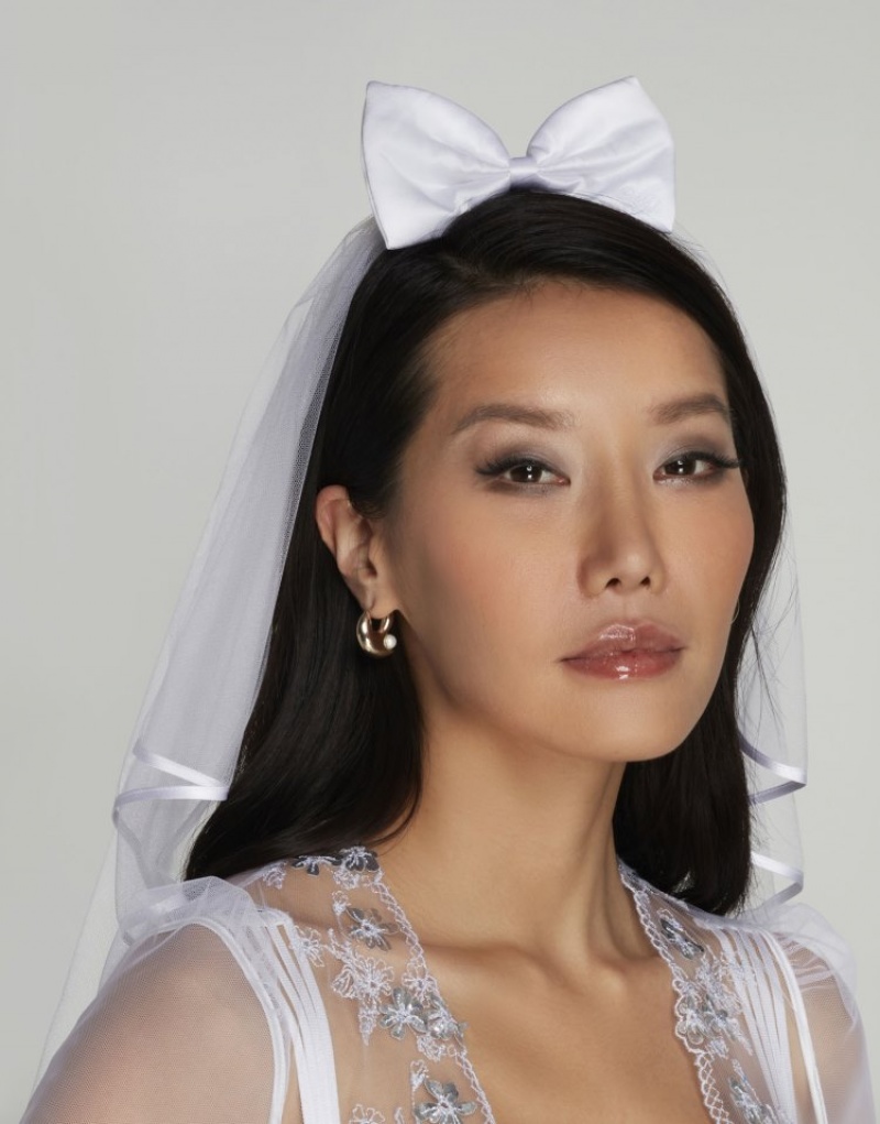 Agent Provocateur Frannie Veil Headpiece レディース アクセサリー 白 日本 | R9U-9555