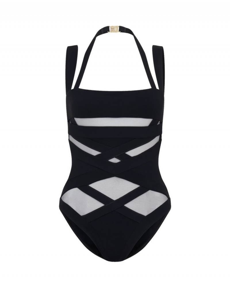 Agent Provocateur Fynlee Swimsuit レディース 水着 黒 日本 | D0C-0353