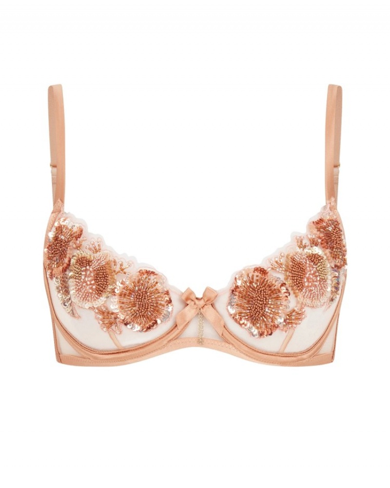 Agent Provocateur Giana Demi Cup Underwired Bra レディース ブラ Gold/Gold 日本 | W7P-0618