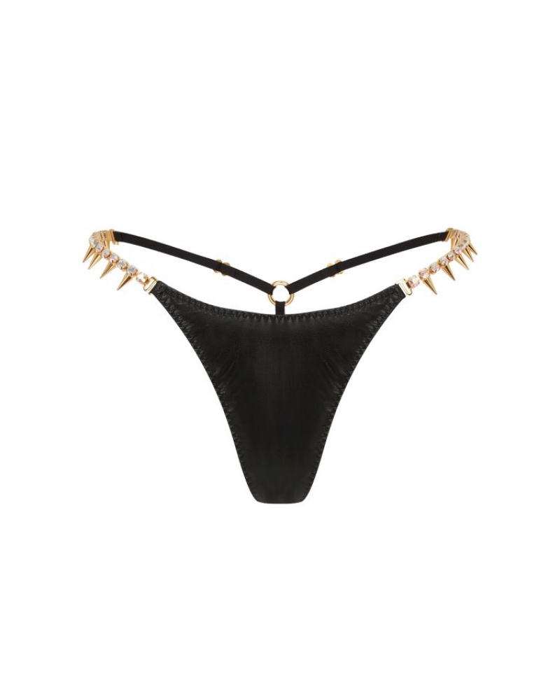 Agent Provocateur Harleigh ひも レディース Tバック Black/Gold 日本 | P8A-8351