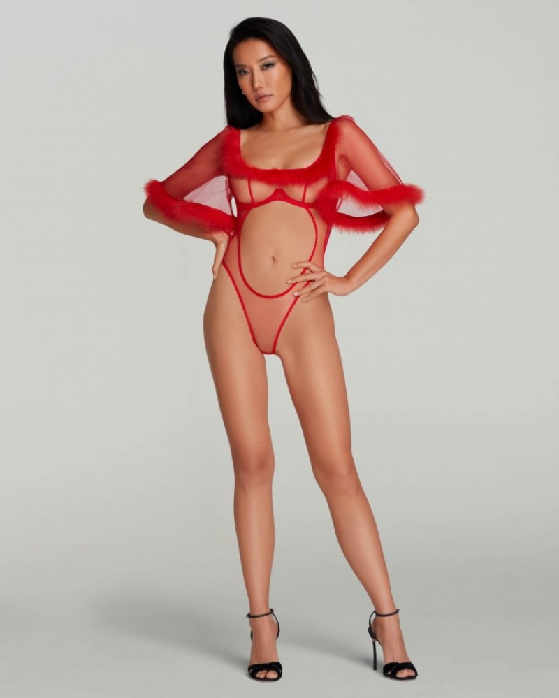 Agent Provocateur Inezza Bodysuit レディース ボディスーツ 赤 日本 | S7T-4616