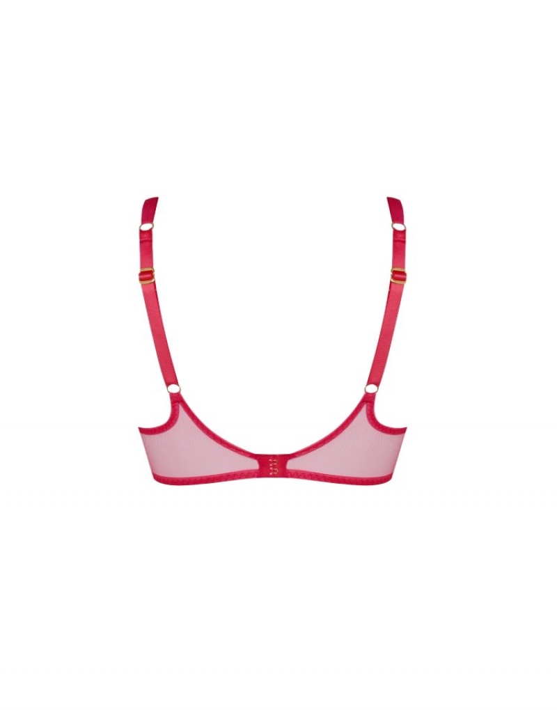 Agent Provocateur Janys Plunge Non パッド入り Bra レディース ブラ Red/Red 日本 | D5V-9896