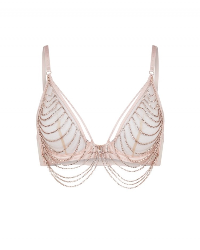 Agent Provocateur Jasmira Detachable Chain Bra レディース ブラ ピンク 日本 | C7I-1407