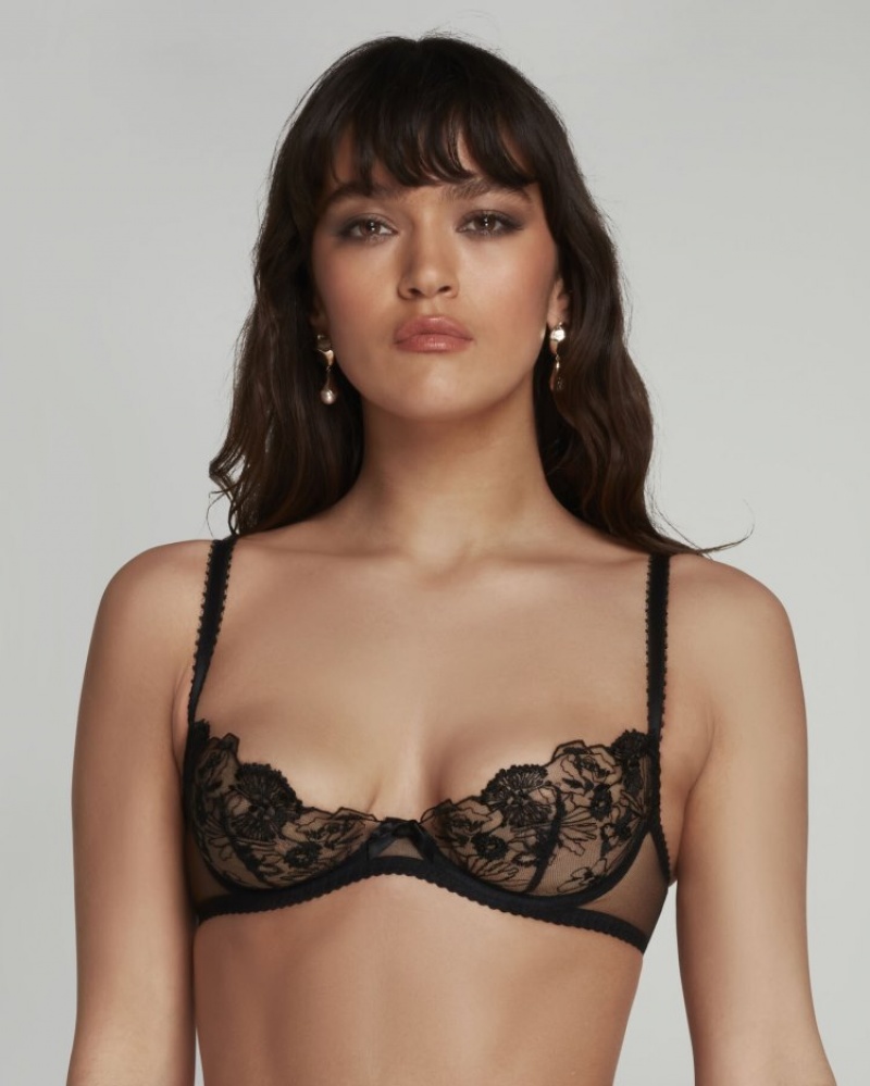 Agent Provocateur Jayce Plunge Underwired Bra レディース ブラ 黒 日本 | P8X-3558