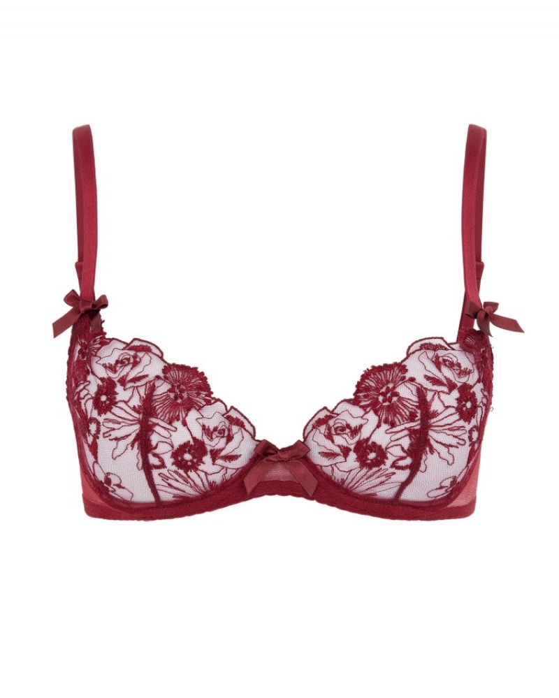 Agent Provocateur Jayce Plunge Underwired Bra レディース ブラ ボルドー 日本 | S9C-1652