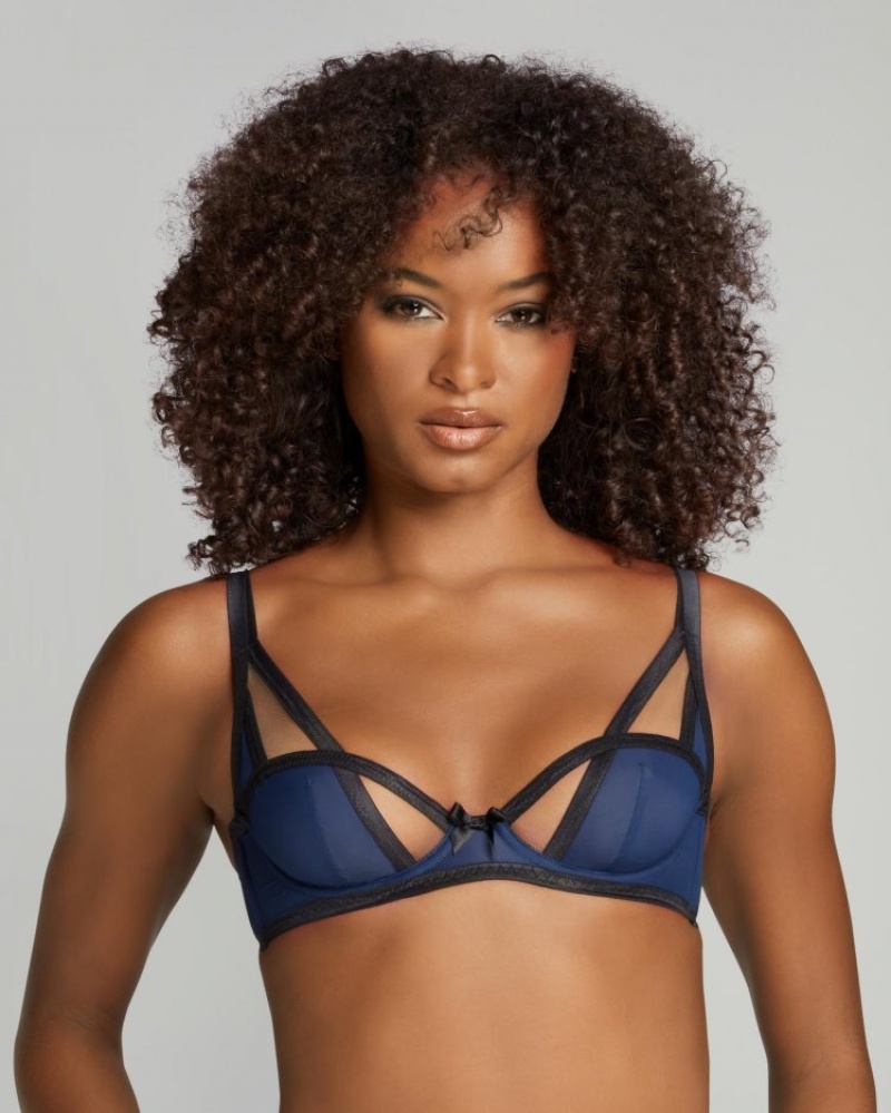 Agent Provocateur Joan Balconette Bra レディース ブラ Navy/Black 日本 | E5G-6263