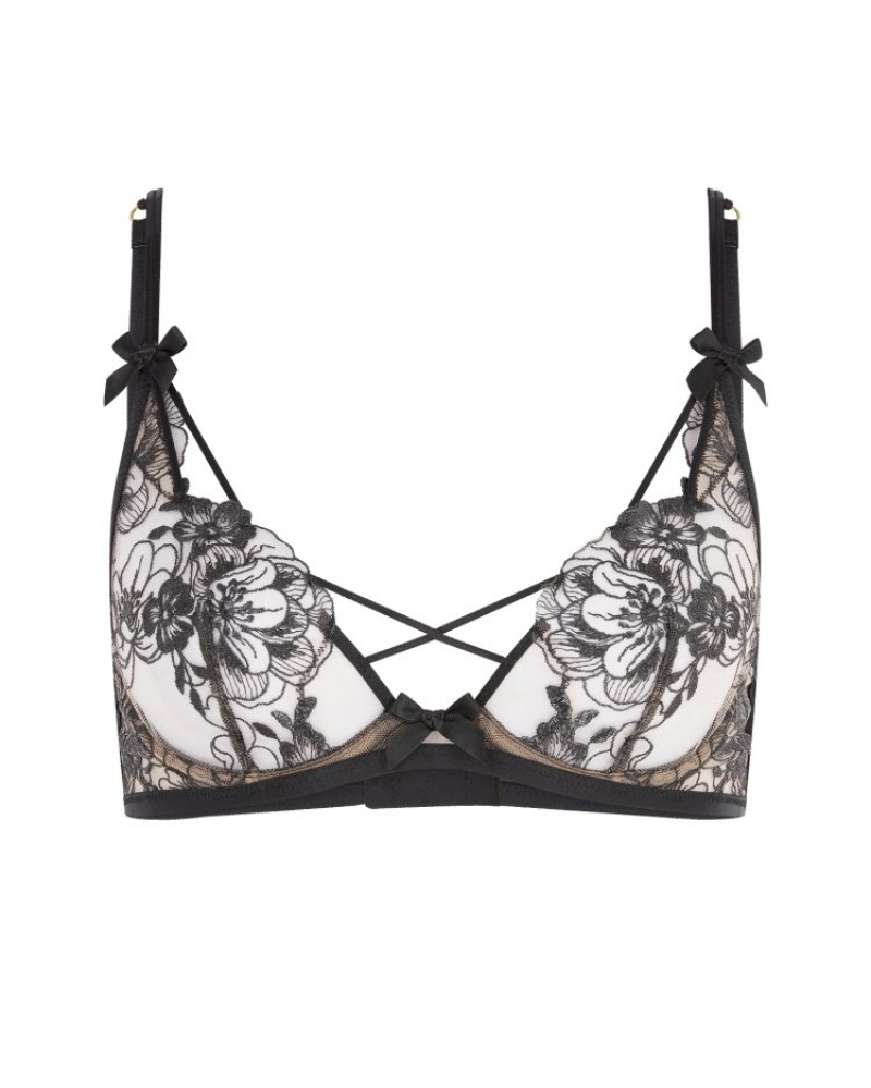 Agent Provocateur Kalia Plunge Underwired Bra レディース ブラ Black/Sand 日本 | G6F-0223