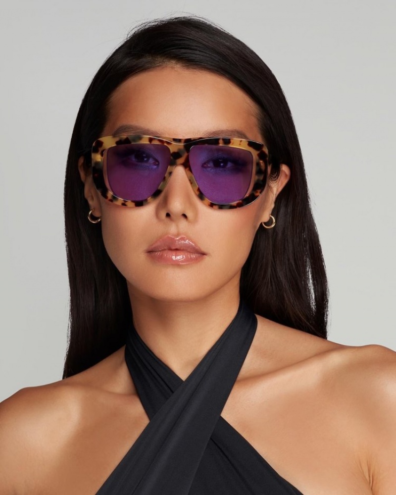 Agent Provocateur Karley Sunglasses レディース サングラス Tortoise/Purple 日本 | N7X-2602