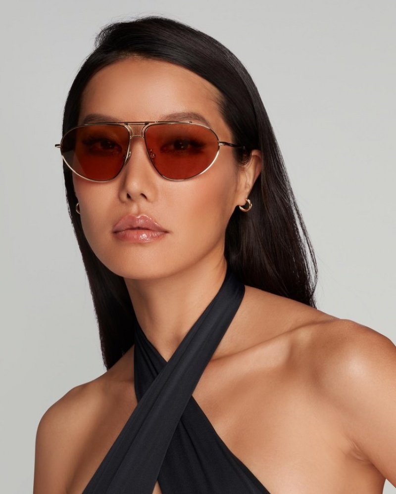 Agent Provocateur Kelie Sunglasses レディース サングラス Gold/Brown 日本 | G5A-5804