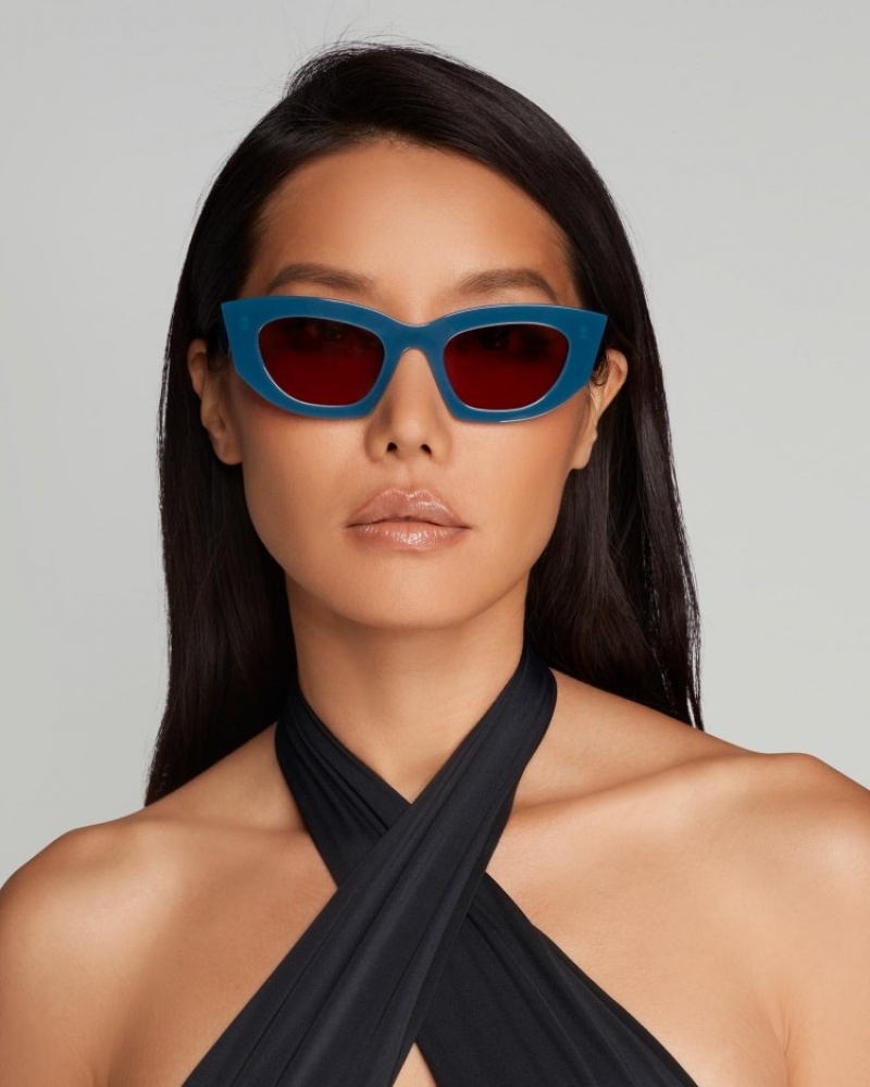 Agent Provocateur Kitti Sunglasses レディース サングラス Teal/Bordeaux 日本 | Y2J-6174