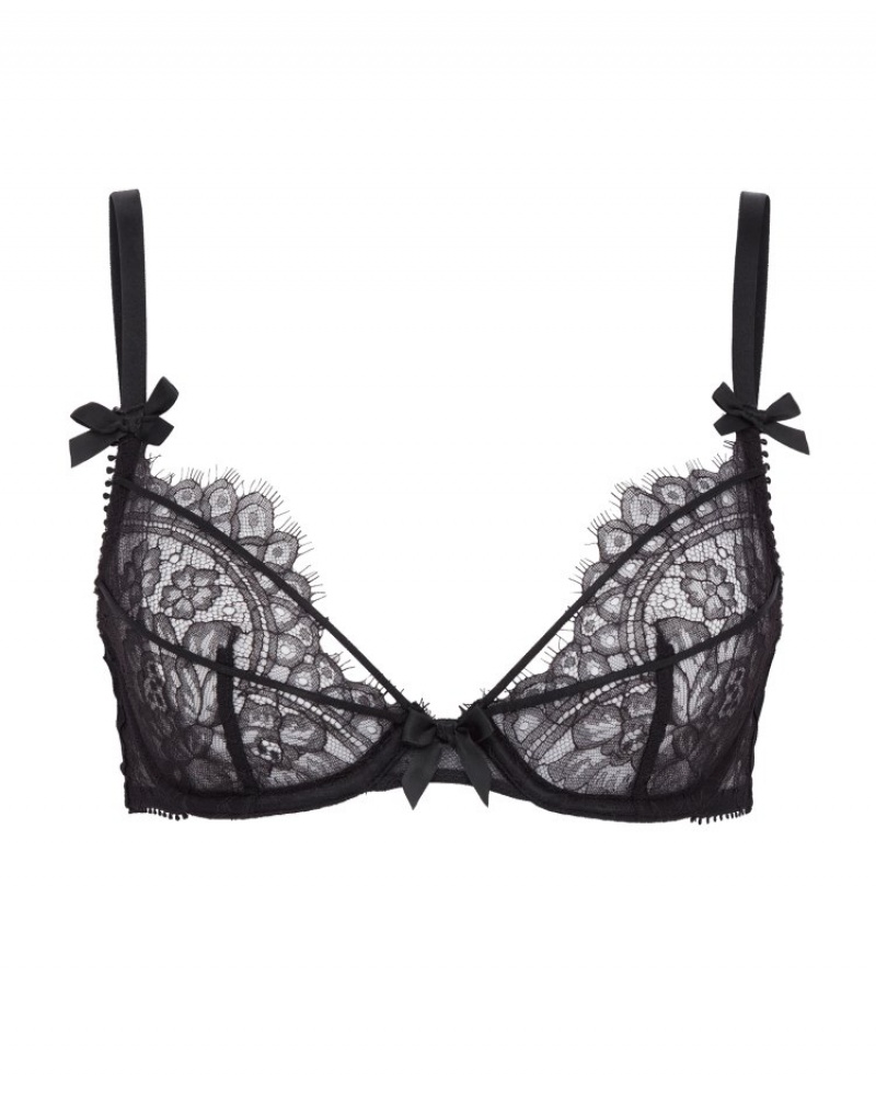 Agent Provocateur Kiya Plunge Underwired Bra レディース ブラ 黒 日本 | Q7V-7126