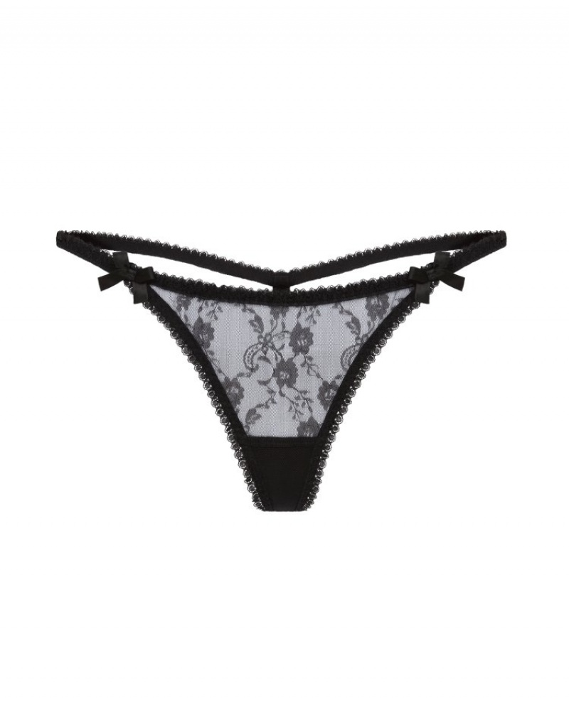 Agent Provocateur Laily 1 ひも レディース Tバック 深い黒 日本 | B3O-3333