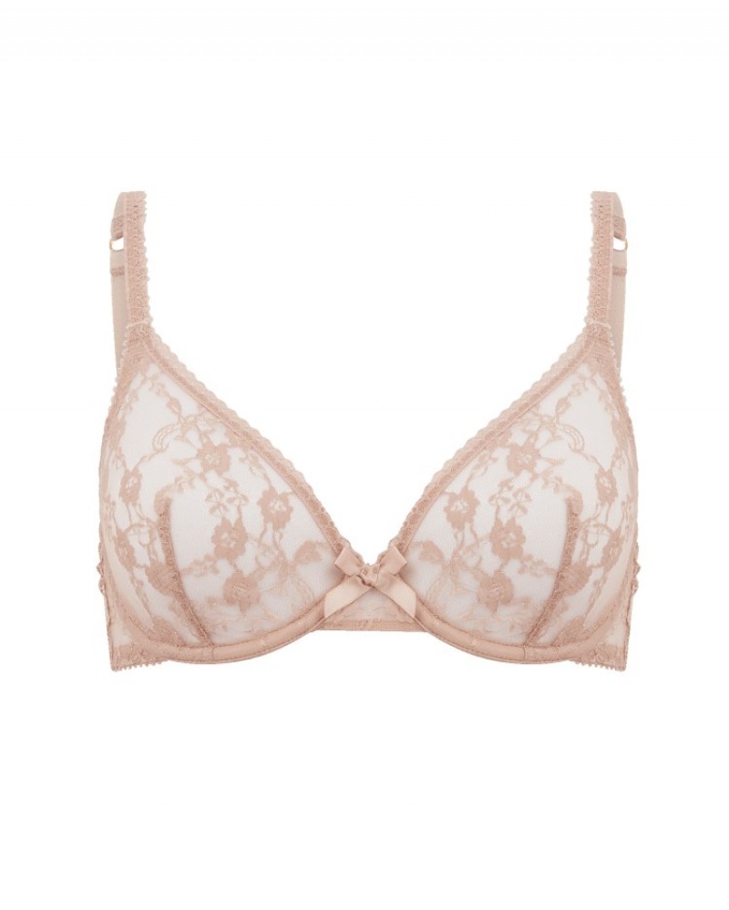 Agent Provocateur Laily Plunge Underwired Bra レディース ブラ Praline 日本 | S5C-5866