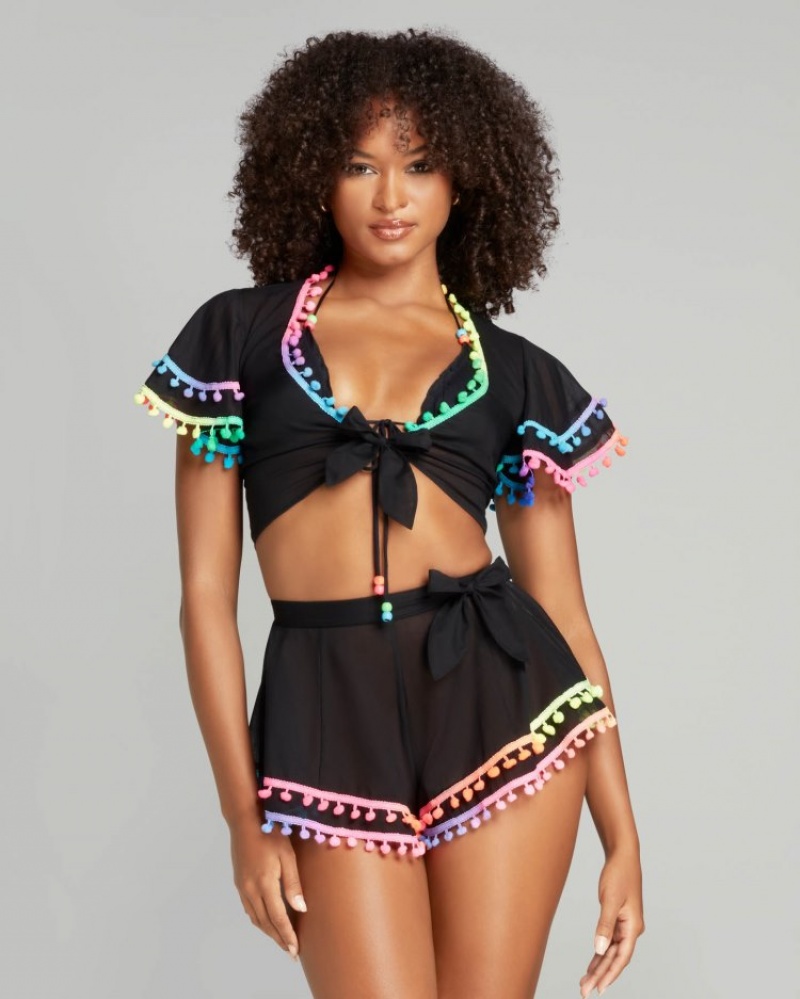 Agent Provocateur Lely Beach Cover Up Top レディース カバーアップ 黒 日本 | C2B-2778